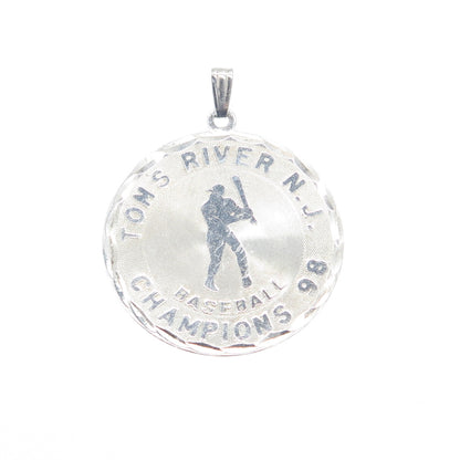 CREA Sterling Silver Vintage 1998 Toms River N. J. Baseball Champions Pendant