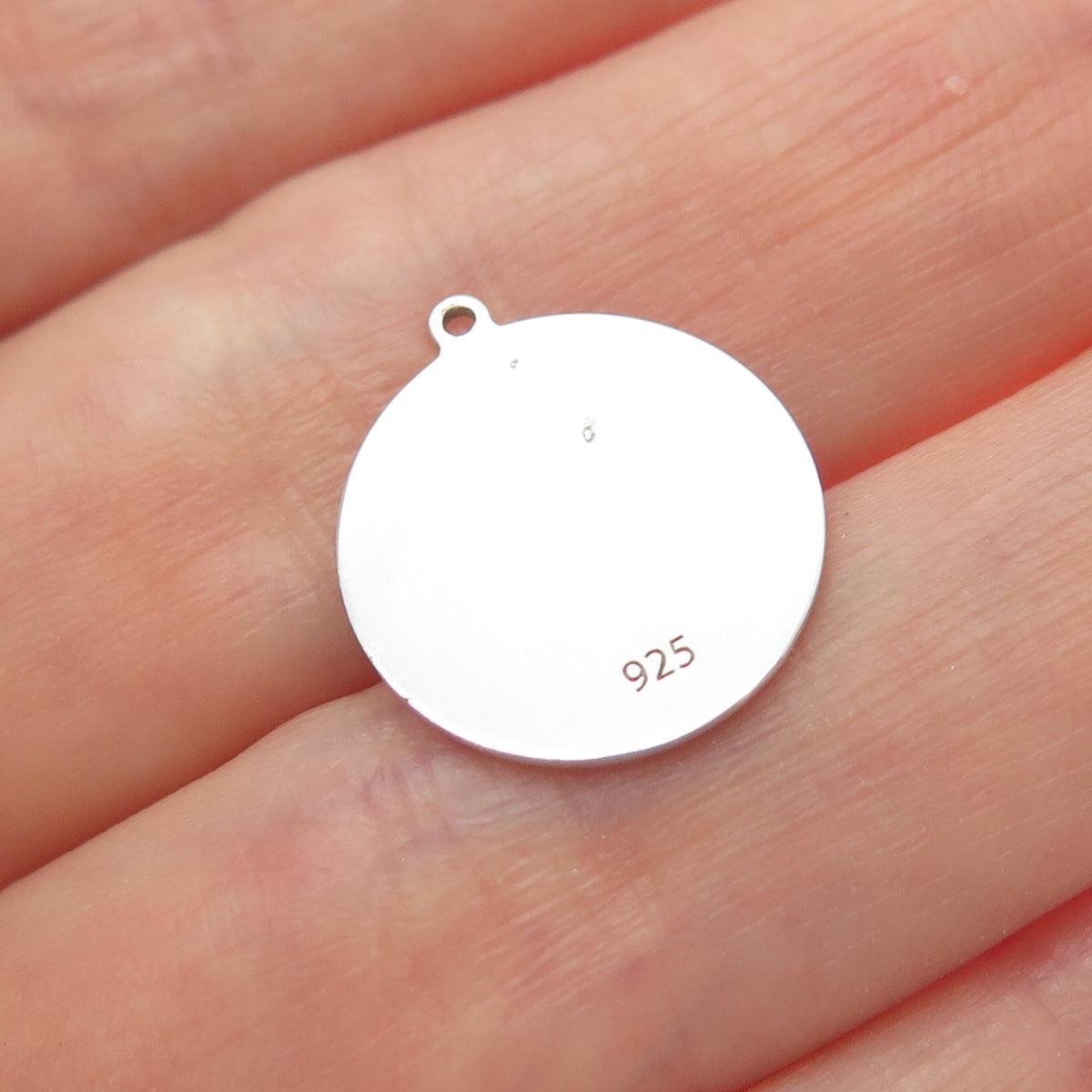 925 Sterling Silver Red Enamel Female Symbol & Heart Minimalist Charm Pendant