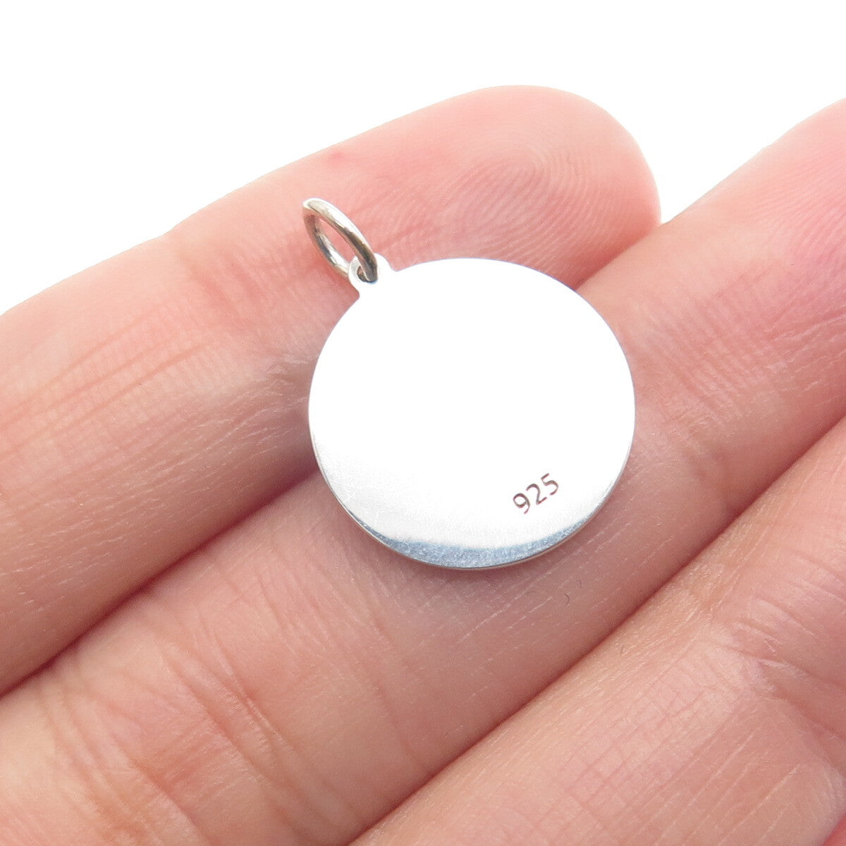 925 Sterling Silver Blue Enamel Capricorn Zodiac Sign Minimalist Charm Pendant