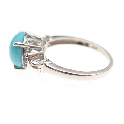 Chuck Clemency 925 Sterling Silver Real Turquoise & Tanzanite Ring Size 8