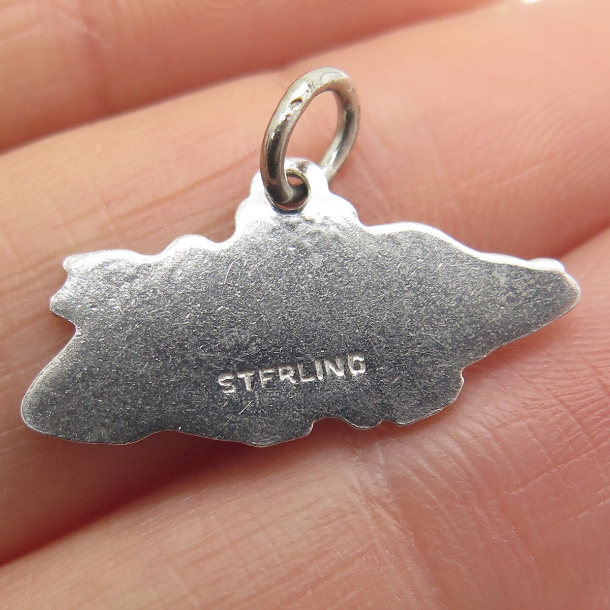 925 Sterling Silver Vintage Enamel New Providence Island Nassau Charm Pendant