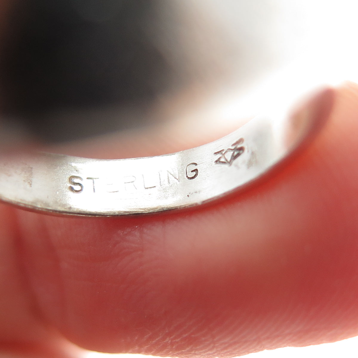 VARGAS 925 Sterling Silver Vintage Modernist Dome Oxidized Ring Size 6.75