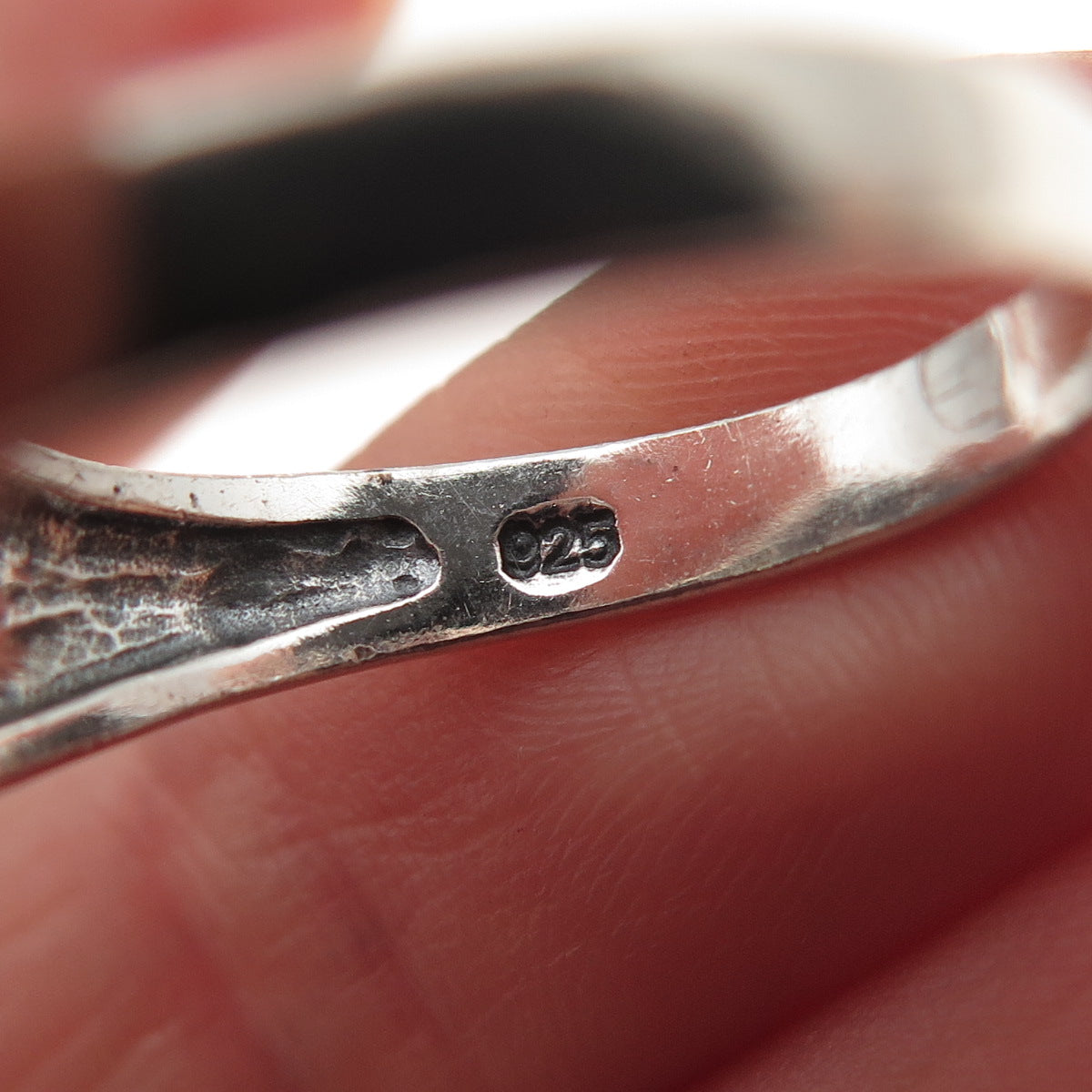 925 Sterling Silver Vintage Cross Oxidized Signet Ring Size 9
