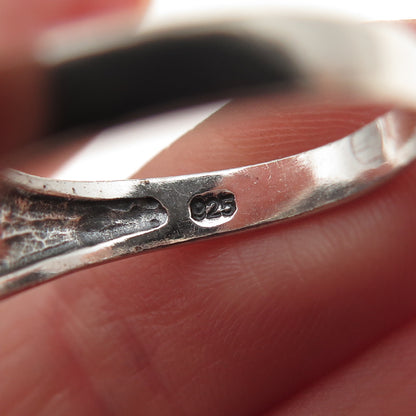 925 Sterling Silver Vintage Cross Oxidized Signet Ring Size 9