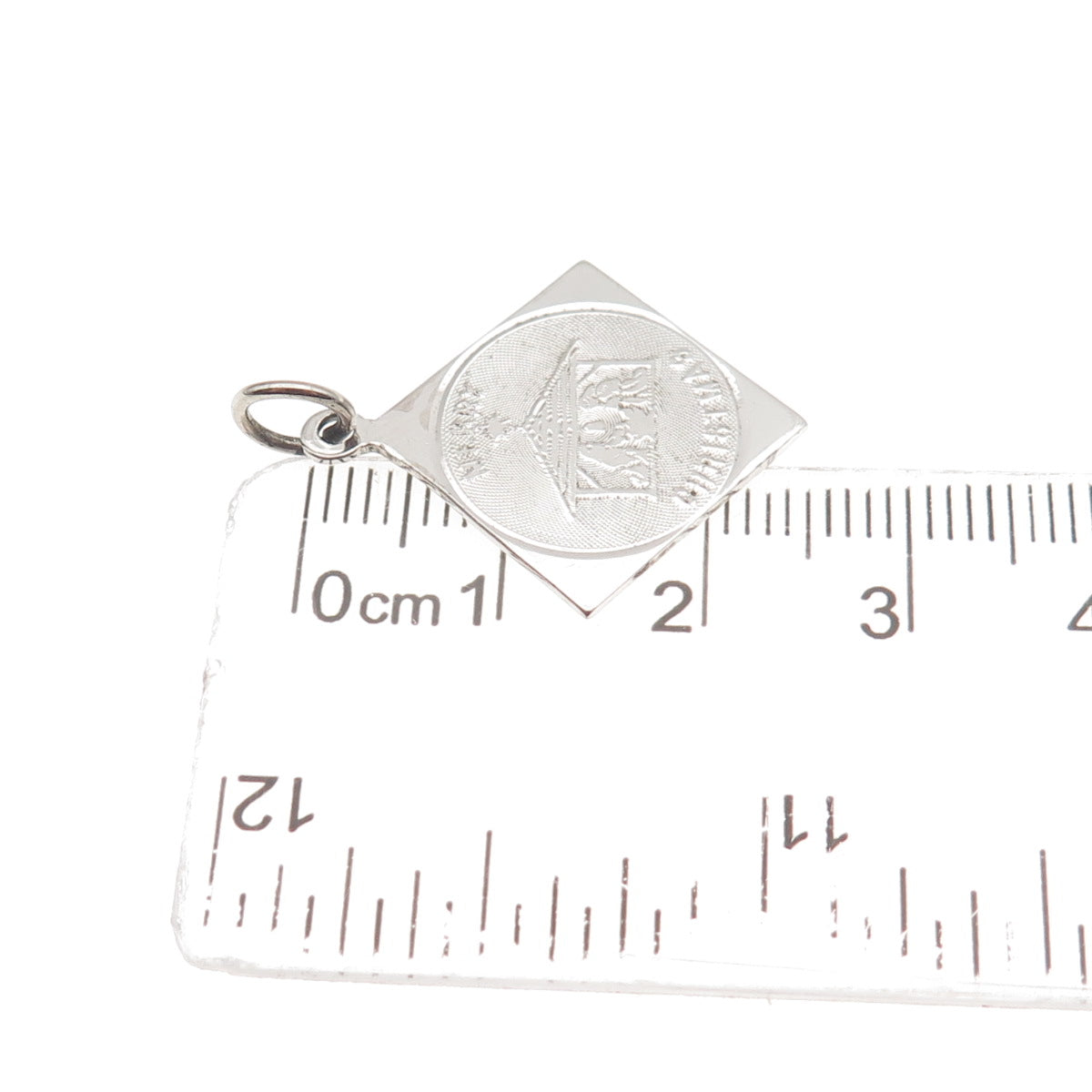 JEANOR 925 Sterling Silver Vintage Merry Christmas Nativity Mini Charm Pendant