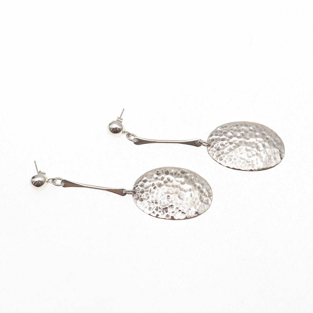 Ragul Cano 925 Sterling Silver Vintage Mexico Modernist Dangle Earrings