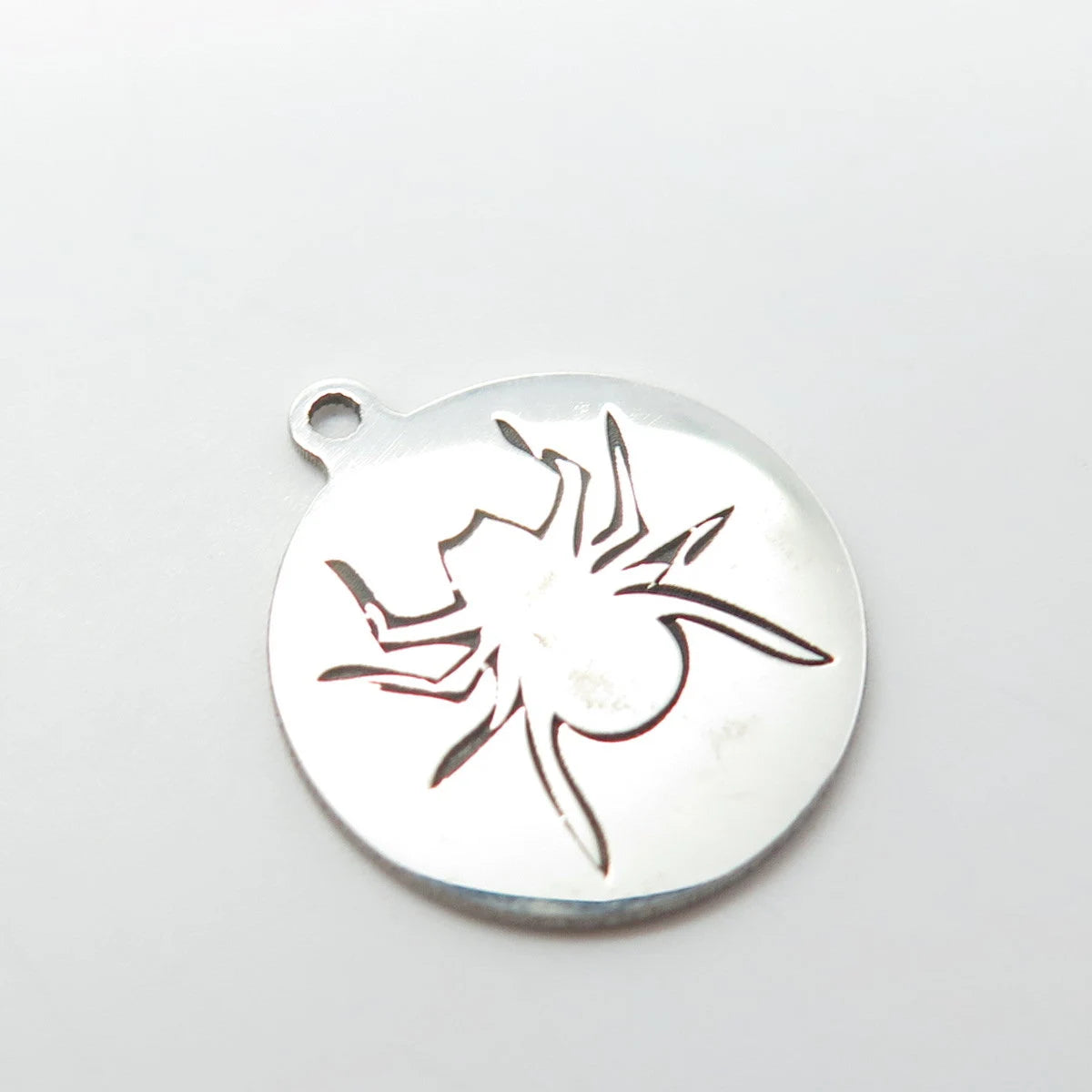 925 Sterling Silver USA Two In Town Spider Charm Pendant