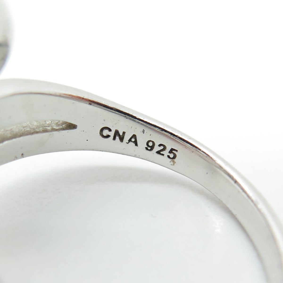 925 Sterling Silver Real Marcasite Swirl Ring Size 9.75