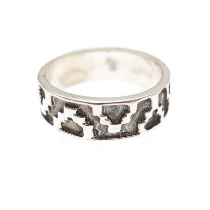 925 Sterling Silver Vintage Arrow Oxidized Band Ring Size 5.75