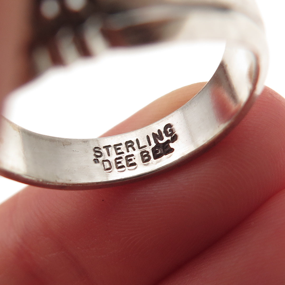 Dee Bee 925 Sterling Silver Antique WWII US Army Military Signet Ring Size 10