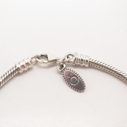 925 Sterling Silver Herringbone Station Link Bracelet 5 3/4"