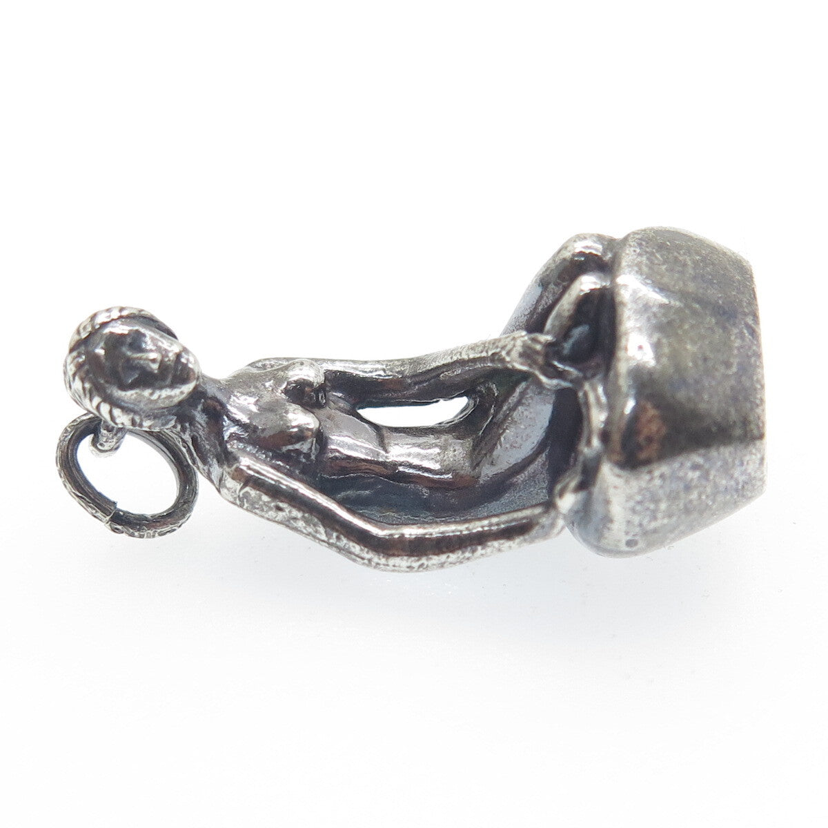 BERNARD HERTZ 925S Sterling Silver Vintage Denmark Mermaid 3D Charm Pendant