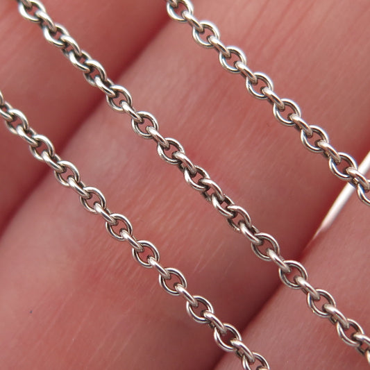 TIFFANY & CO. 925 Sterling Silver Vintage Cable Chain Necklace 16"