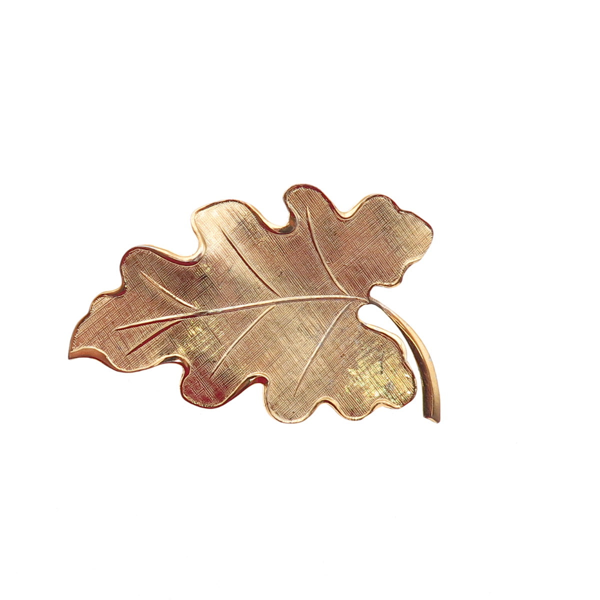 Carl Art 925 Sterling Silver Gold Plated Vintage Oak Leaf Pin Brooch