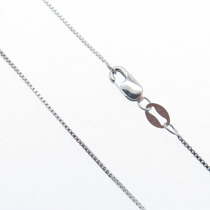 925 Sterling Silver ADI Real Smoky Quartz & Yellow Topaz Box Chain Necklace 18"