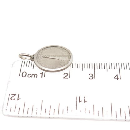 800 Silver Vintage Italy Virgo Lauretana Mini Charm Pendant
