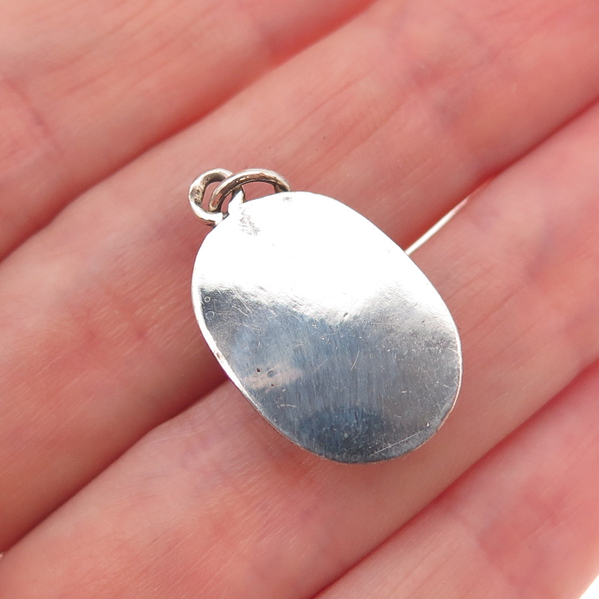 800 Silver Vintage Egyptian Scarab Oxidized Charm Pendant