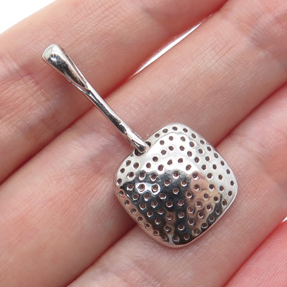 925 Sterling Silver Round-Cut C Z Cushion Drop Charm Pendant