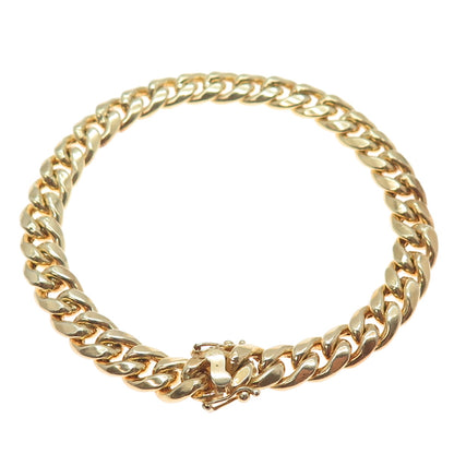 925 Sterling Silver Gold Plated Curb Link Bracelet 8.75"