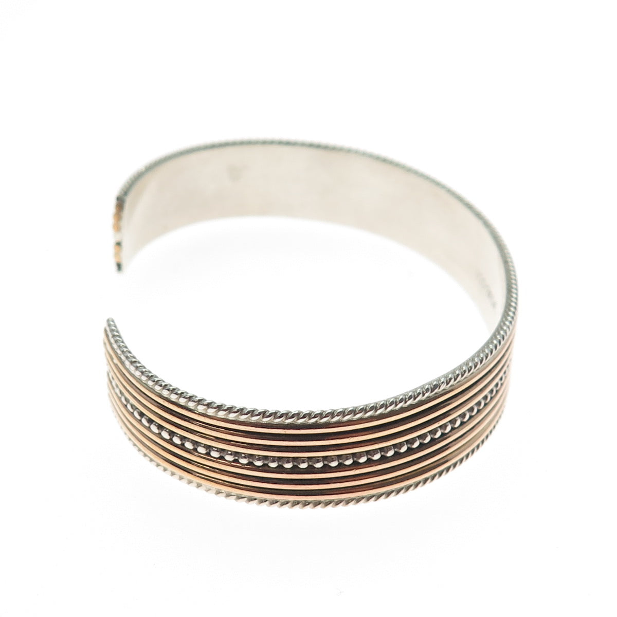 NORA TAHE NAVAJO Old Pawn Sterling 1/20 12K Gold Filled Adjustable Bracelet 6"