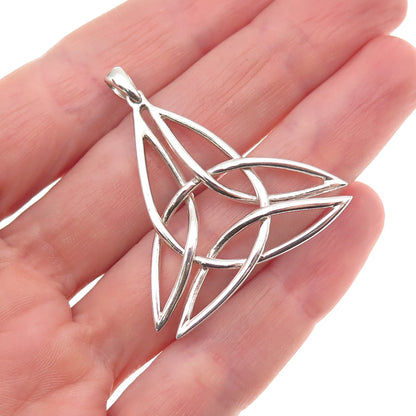 925 Sterling Silver Vintage Celtic Trinity Charm Pendant