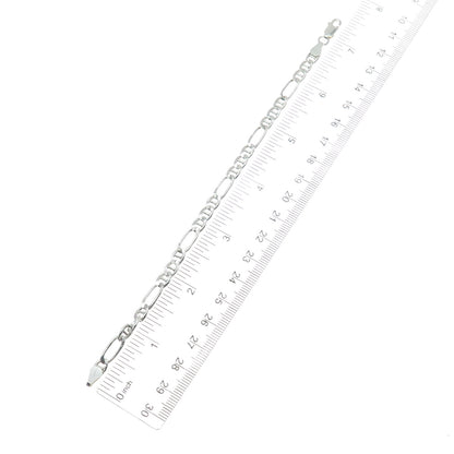 DANECRAFT 925 Sterling Silver Italy Figaro Link Bracelet 7.25"