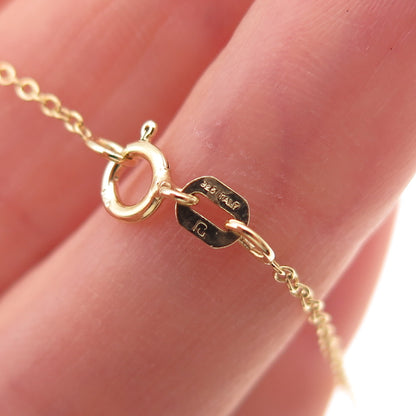 Ross Simons 925 Sterling Gold Plated Real Diamond & Sapphire Cross Necklace 18"