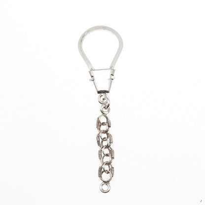 800 Silver Vintage Egypt Key Chain Ring Holder