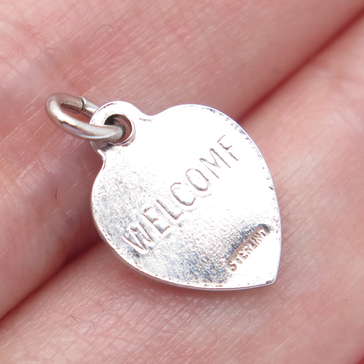 925 Sterling Silver Antique Beta Sigma Phi Fraternity Heart Minimalist Pendant