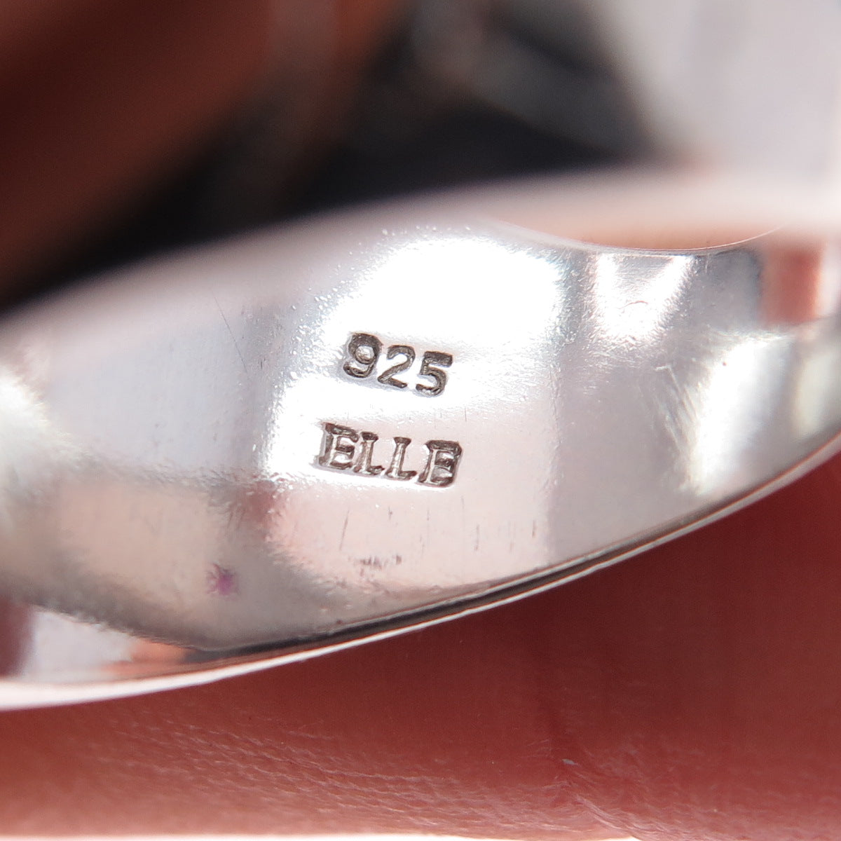 ELLE 925 Sterling Silver Real Round-Cut Ruby Flower Ring Size 8.25