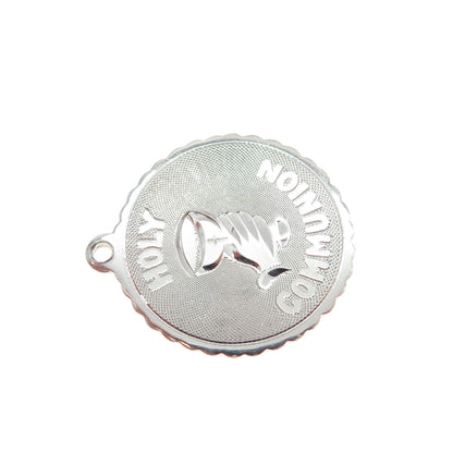 MARATHON 925 Sterling Silver Vintage Holy Communion Minimalist Charm Pendant