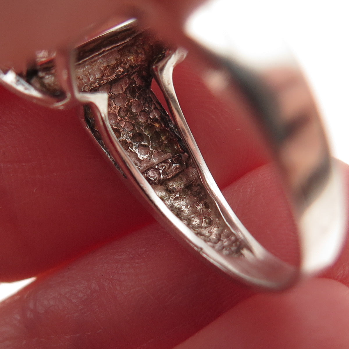 DBJ Dee Berkle Sterling Silver Vintage Emerald-Cut C Z Engagement Ring Size 7