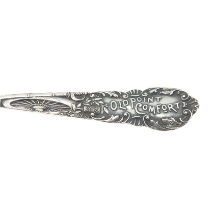 MECHANICS 925 Sterling Silver Antique The Moat - Fortress Monroe Coffee Spoon