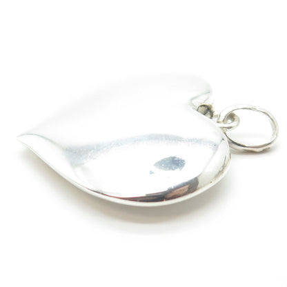 925 Sterling Silver Vintage Puffy Heart Pendant