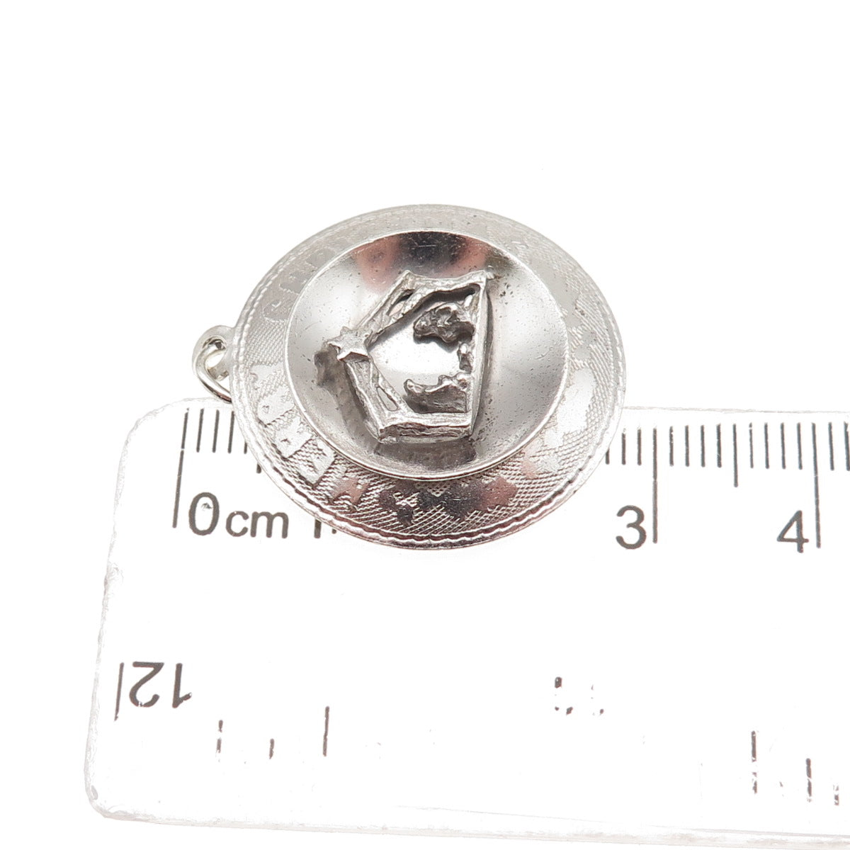 M&M Mark Mercy 925 Sterling Silver Vintage Merry Christmas Charm Pendant