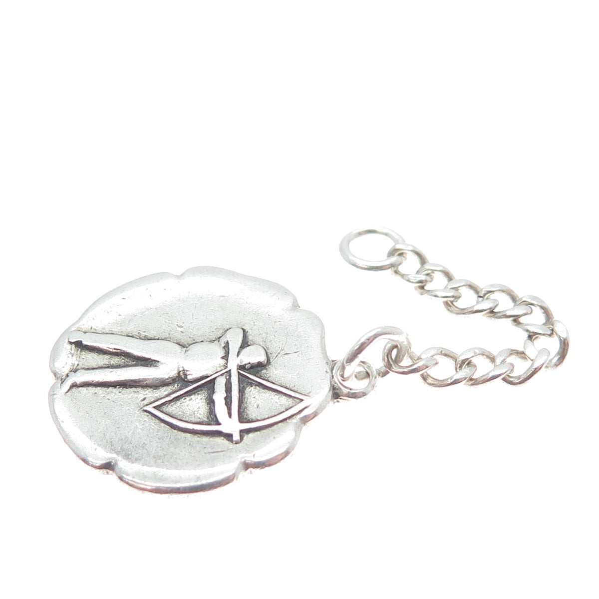 J.M. FISHER 925 Sterling Silver Vintage Archery Sport Key Chin Fob