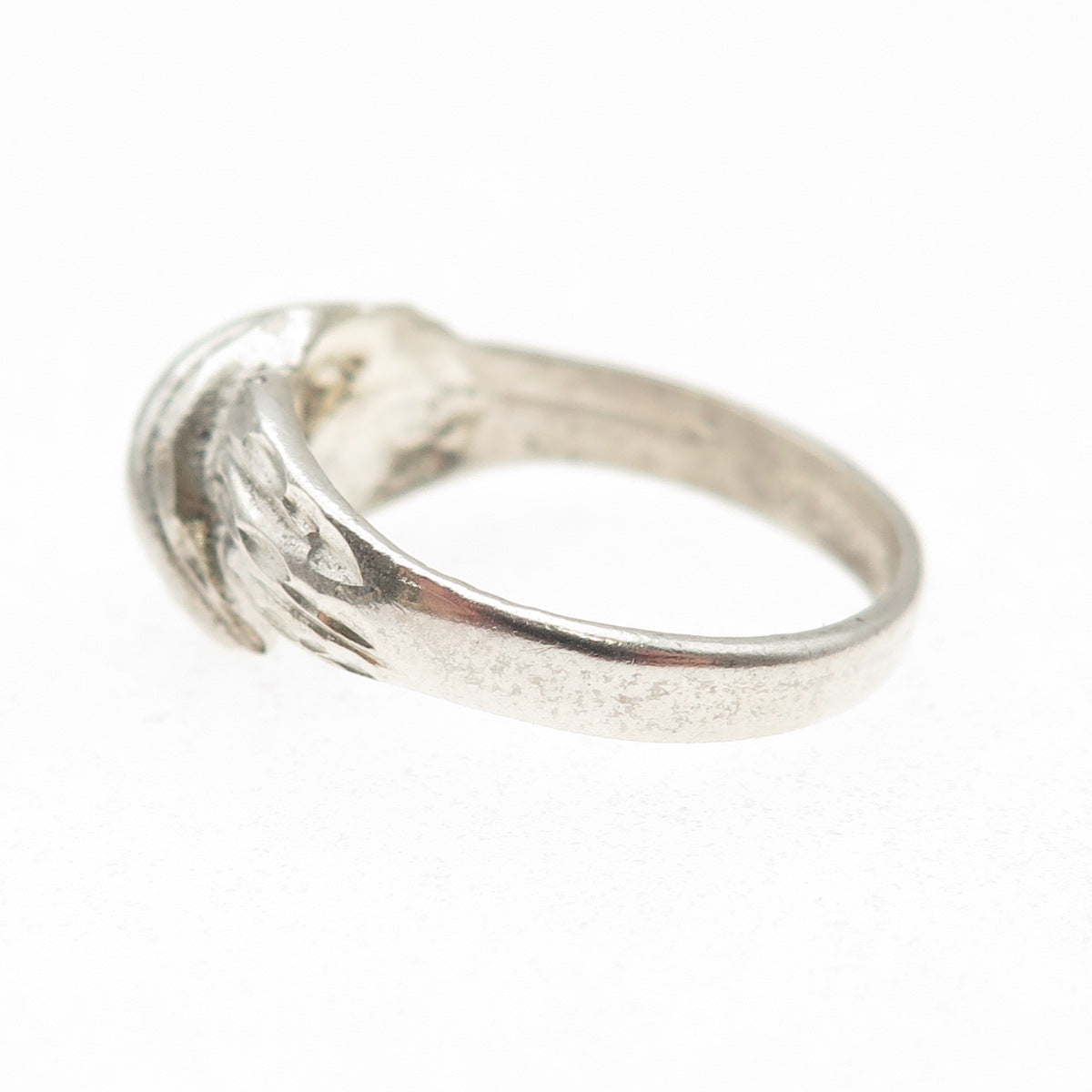925 Sterling Silver Vintage Modernist Ring Size 7.5