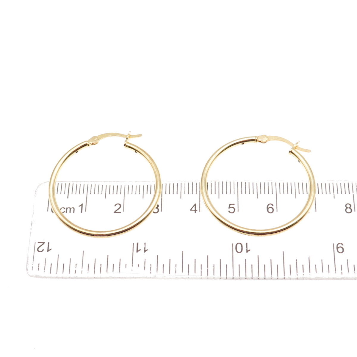 925 Sterling Silver Gold Plated Hoop Earrings