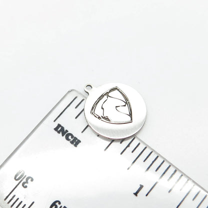 925 Sterling Silver USA Two In Town Horse Charm Pendant