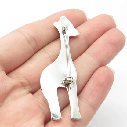 925 Sterling Silver Vintage Giraffe Pin Brooch