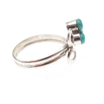 Old Pawn 925 Sterling Silver Vintage Southwestern Turquoise Ring Size 6.25