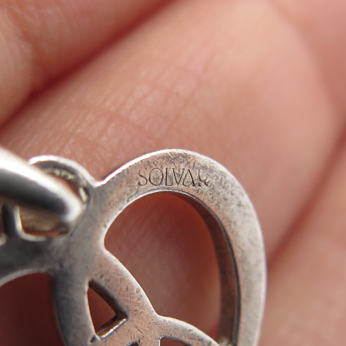 SOLVAR 925 Sterling Silver Vintage Celtic Trinity Heart Minimalist Charm Pendant