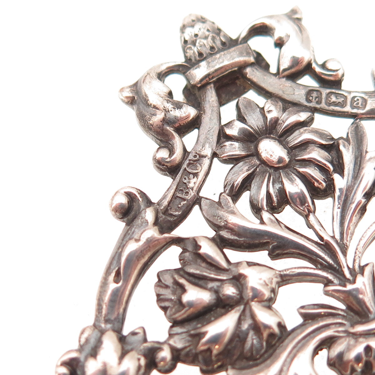 Henry Matthews 925 Sterling Silver Antique 1900 Birmingham Chatelaine Chain Fob