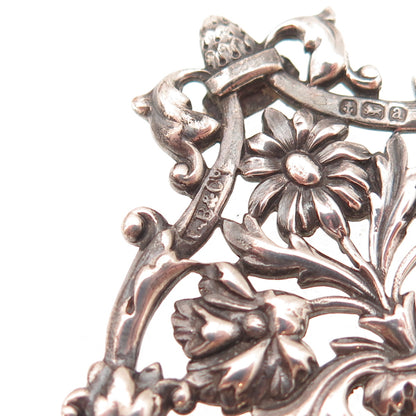 Henry Matthews 925 Sterling Silver Antique 1900 Birmingham Chatelaine Chain Fob