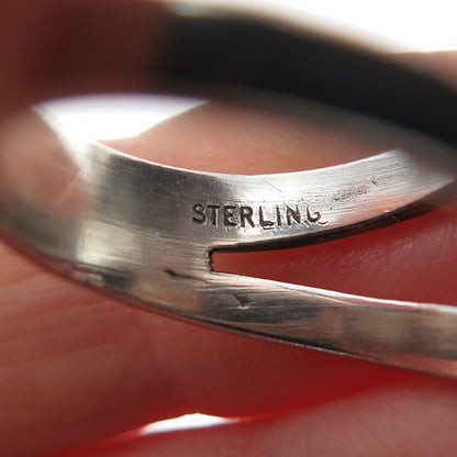 925 Sterling Silver Vintage Indian Chief Statement Oxidized Ring Size 10.5