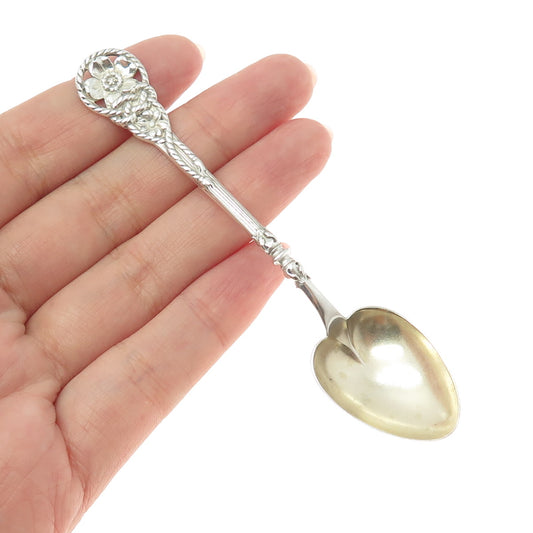 REED & BARTON 925 Sterling Silver Antique Art Deco Floral Coffee Spoon