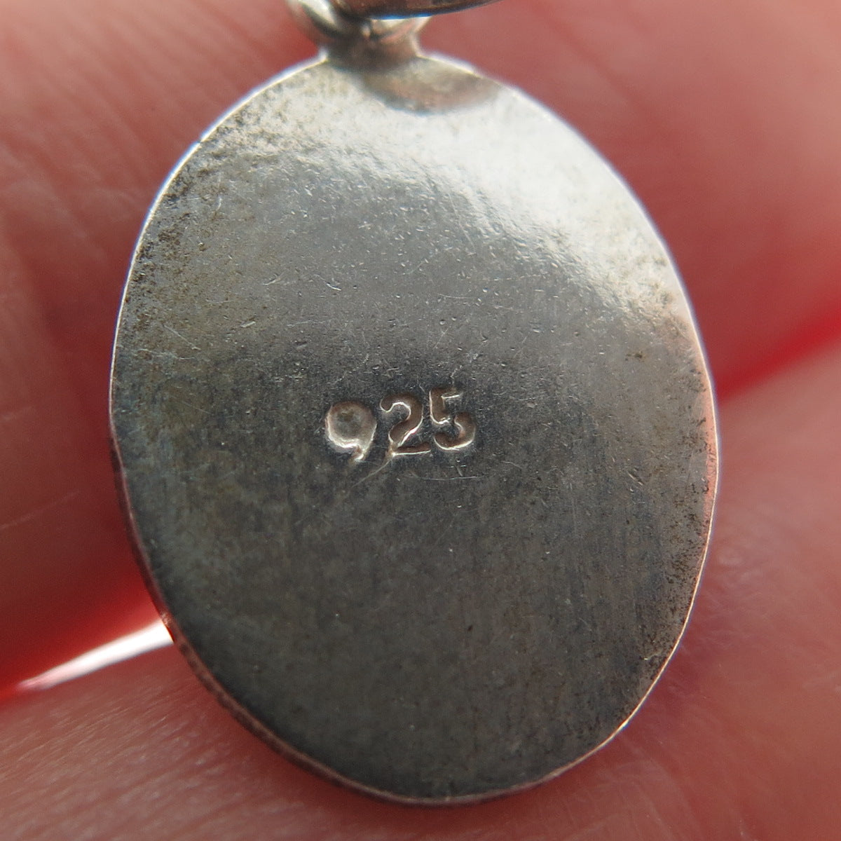 925 Sterling Silver Vintage Enamel Cartoon Character Toddler Girl Mini Pendant