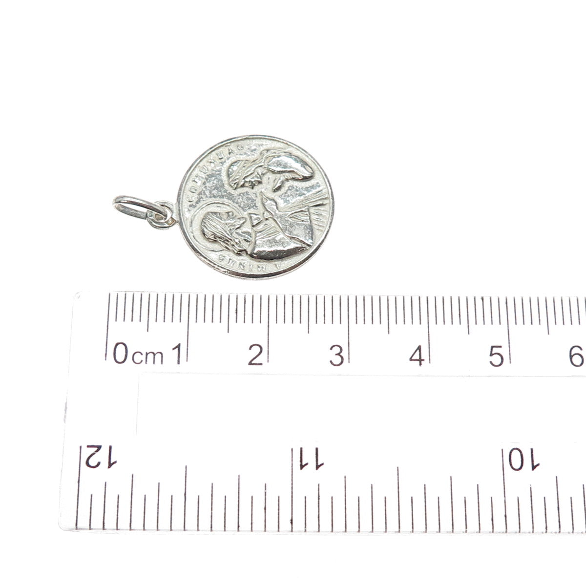 835 Silver Vintage Portugal Holy Communion Religious Medal Charm Pendant