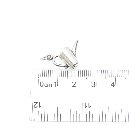 SUNWEST 925 Sterling Silver Vintage Watering Can Minimalist 3D Charm Pendant