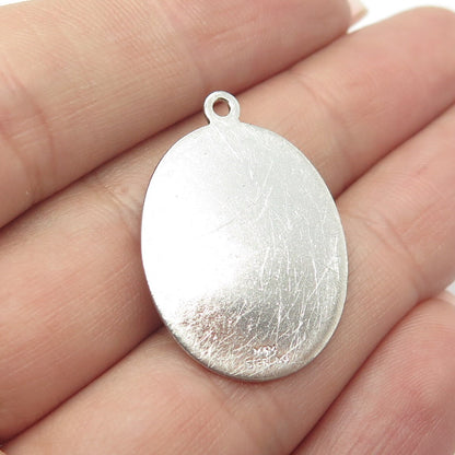 925 Sterling Silver Vintage MEM Martin "Confirmation" Oval Pendant